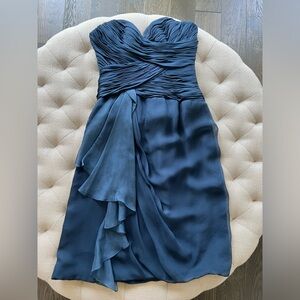 J.Mendel blue silk cocktail dress, size 2